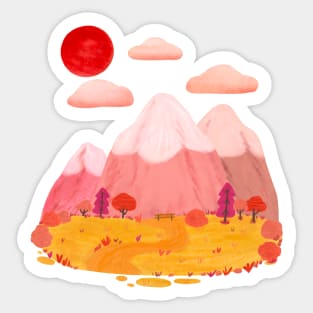 Mountain scenery Sticker